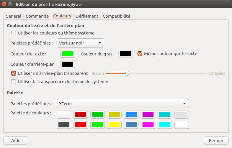 Personnalisation du terminal sur Ubuntu